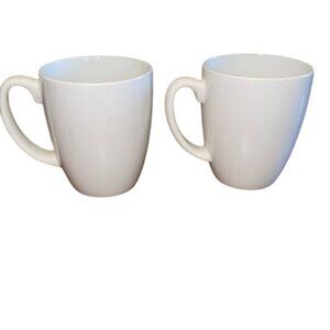 Corelle Stoneware White Coffee Mugs Set Of 2